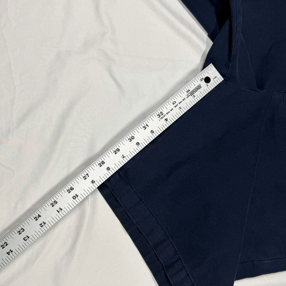 Banana Republic Chino Shorts Men's 33W Navy Cotton Spandex Pockets Flat Front